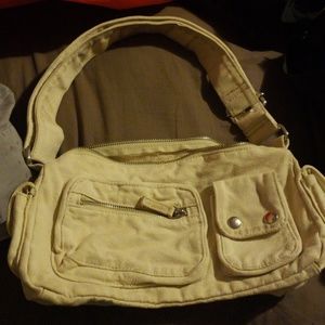 Cream Canvas Purse